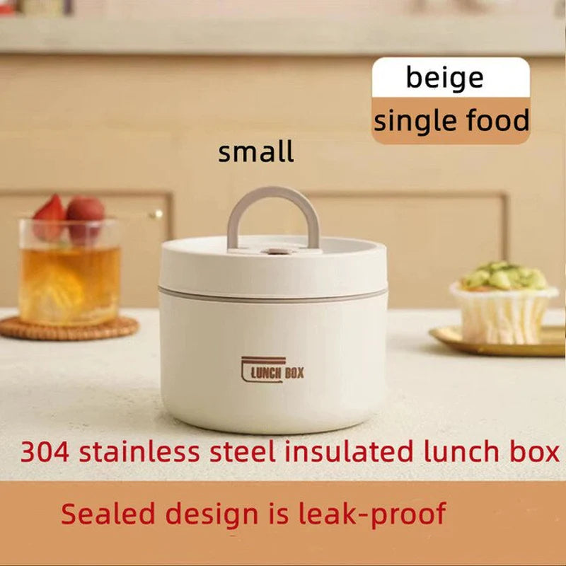 Stainless Steel Thermal Lunch Box Portable Double Layer Lunch Box with Dedicated Insulation Bag for Office Worker Student Picnic