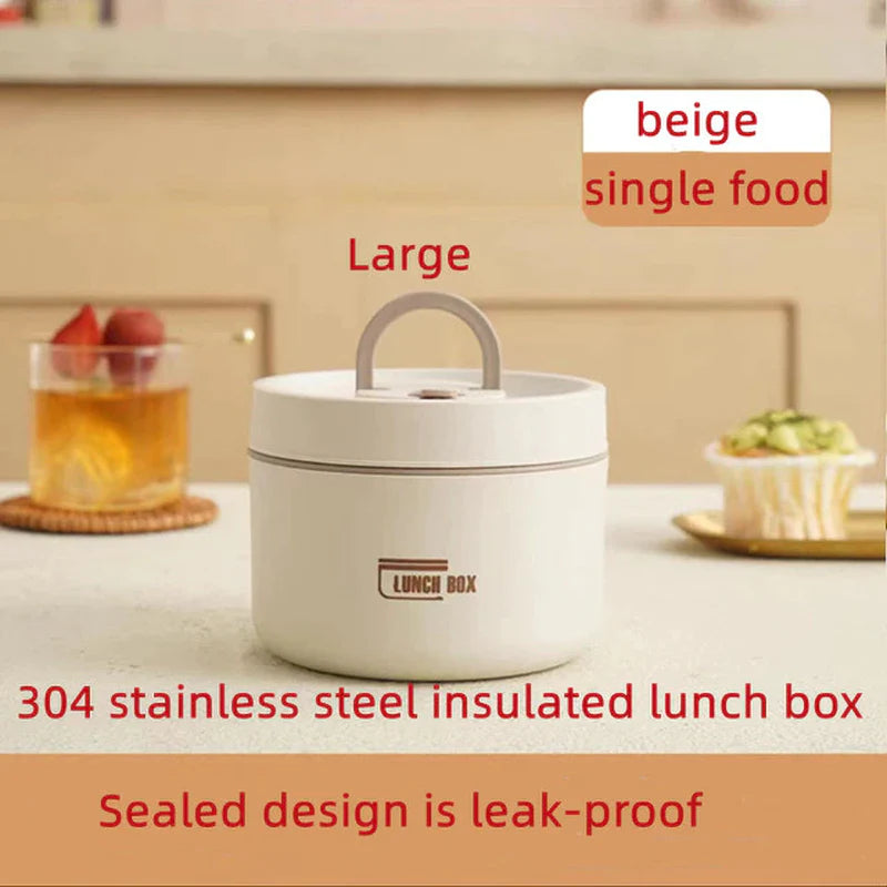 Stainless Steel Thermal Lunch Box Portable Double Layer Lunch Box with Dedicated Insulation Bag for Office Worker Student Picnic