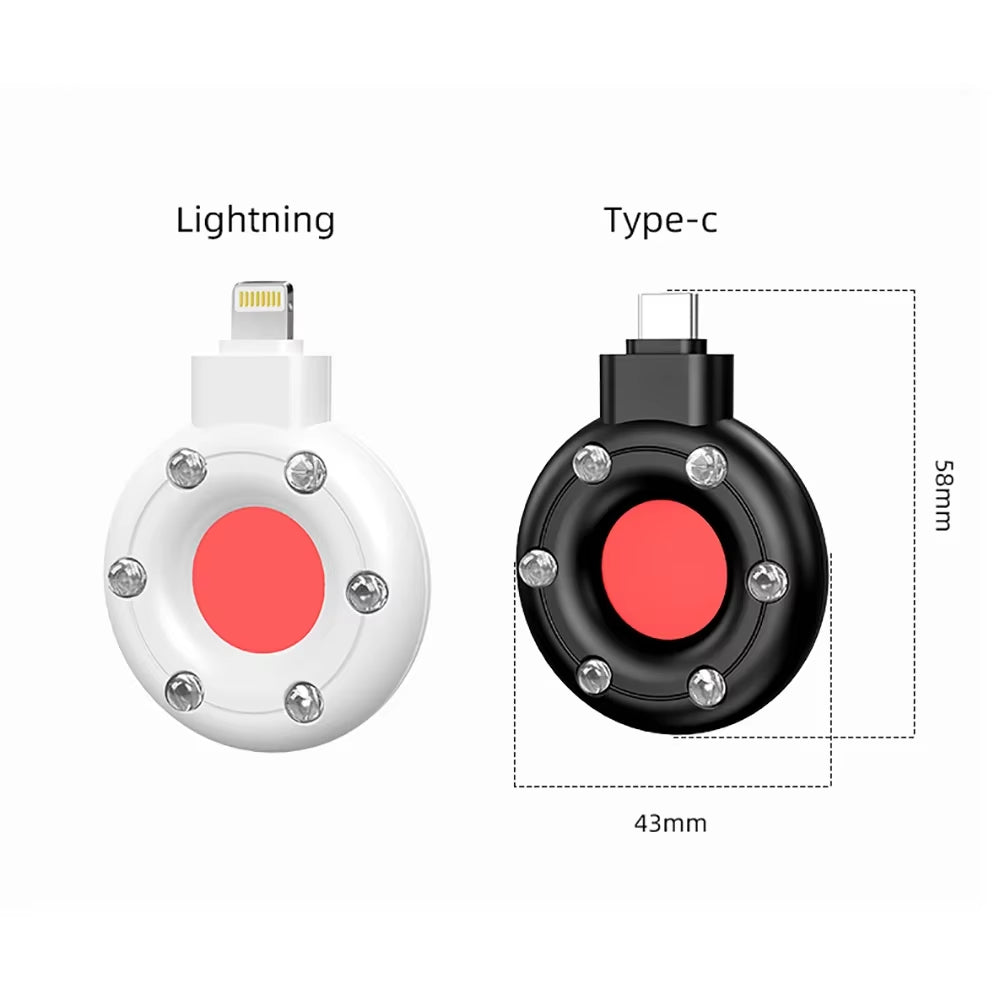 Portable Camera Detector Rf Detector IR Alarm for Outdoor Travel Hotel Rental anti Candid Hidden Camera Finder Led Light